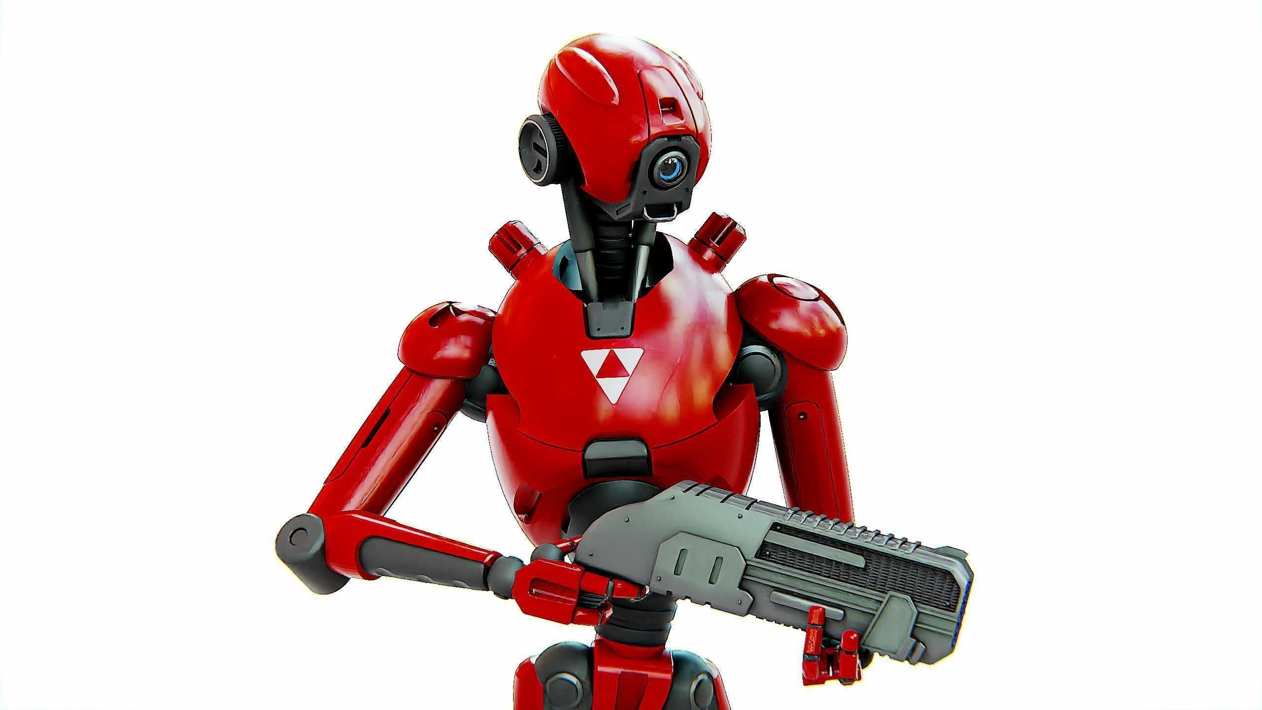 BATTLE DROID X-5000 Rigged for Unreal Engine - Unity - MIXAMO 3D model_21