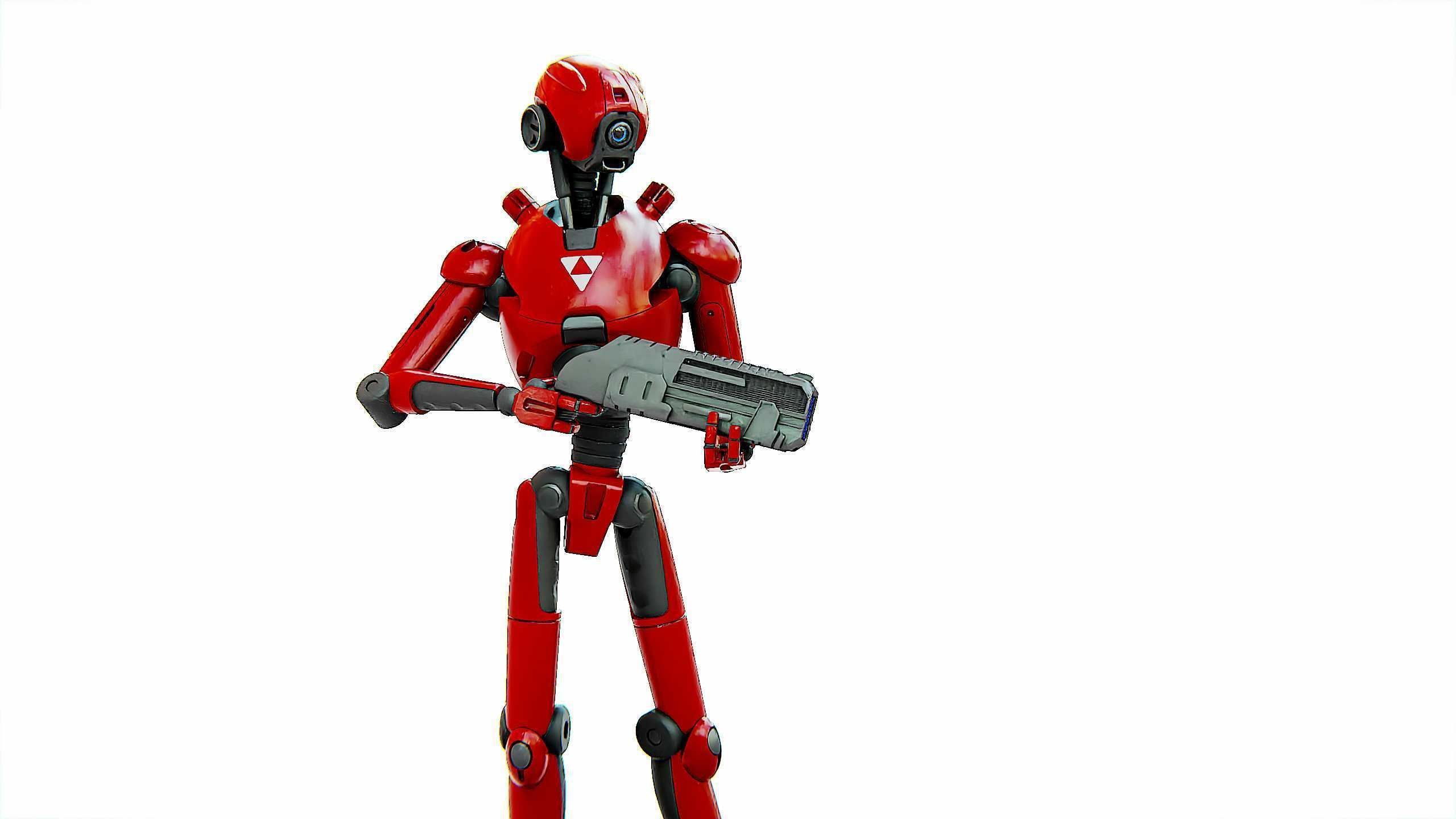 BATTLE DROID X-5000 Rigged for Unreal Engine - Unity - MIXAMO 3D model_2