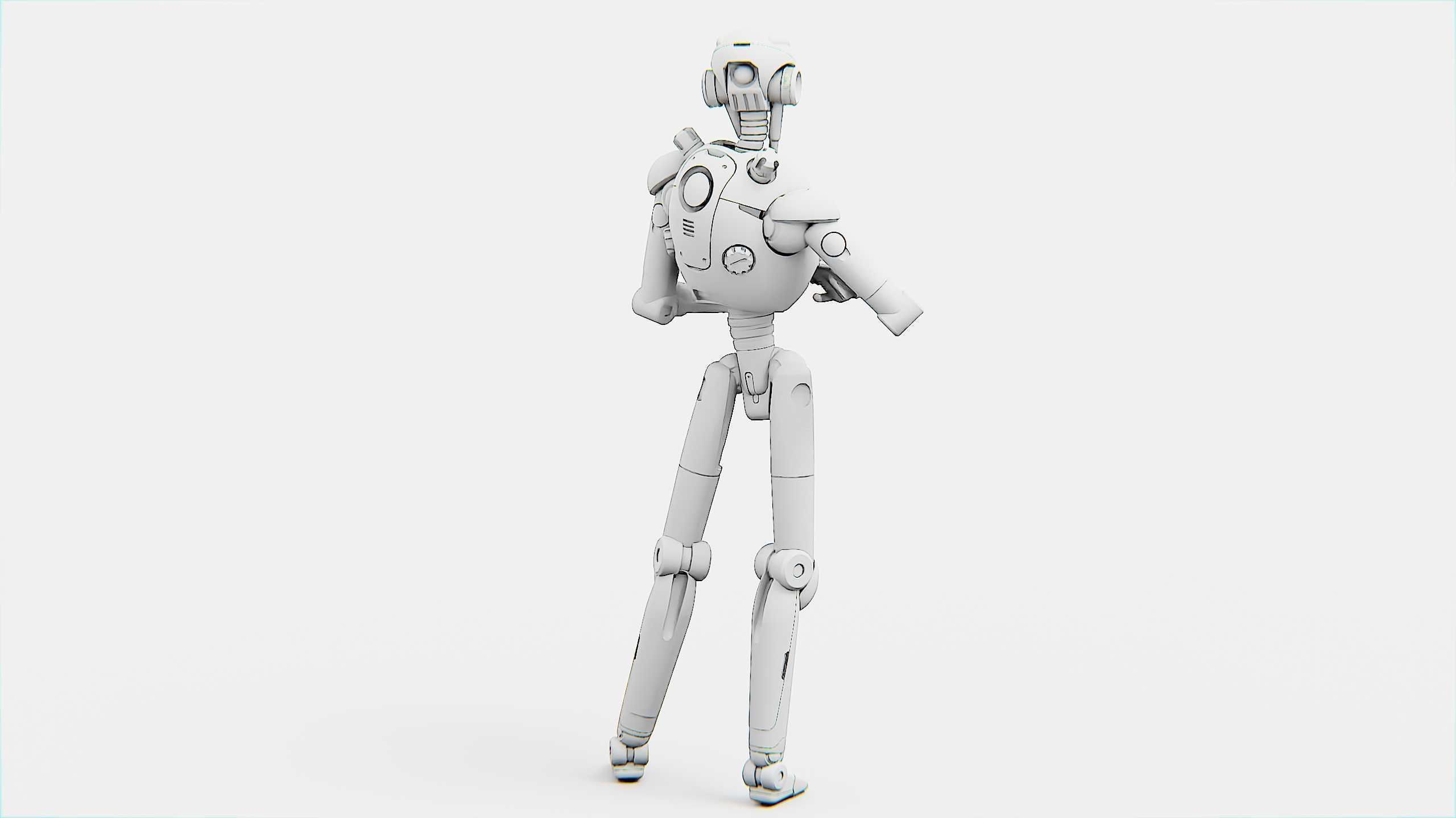 BATTLE DROID X-5000 Rigged for Unreal Engine - Unity - MIXAMO 3D model_33