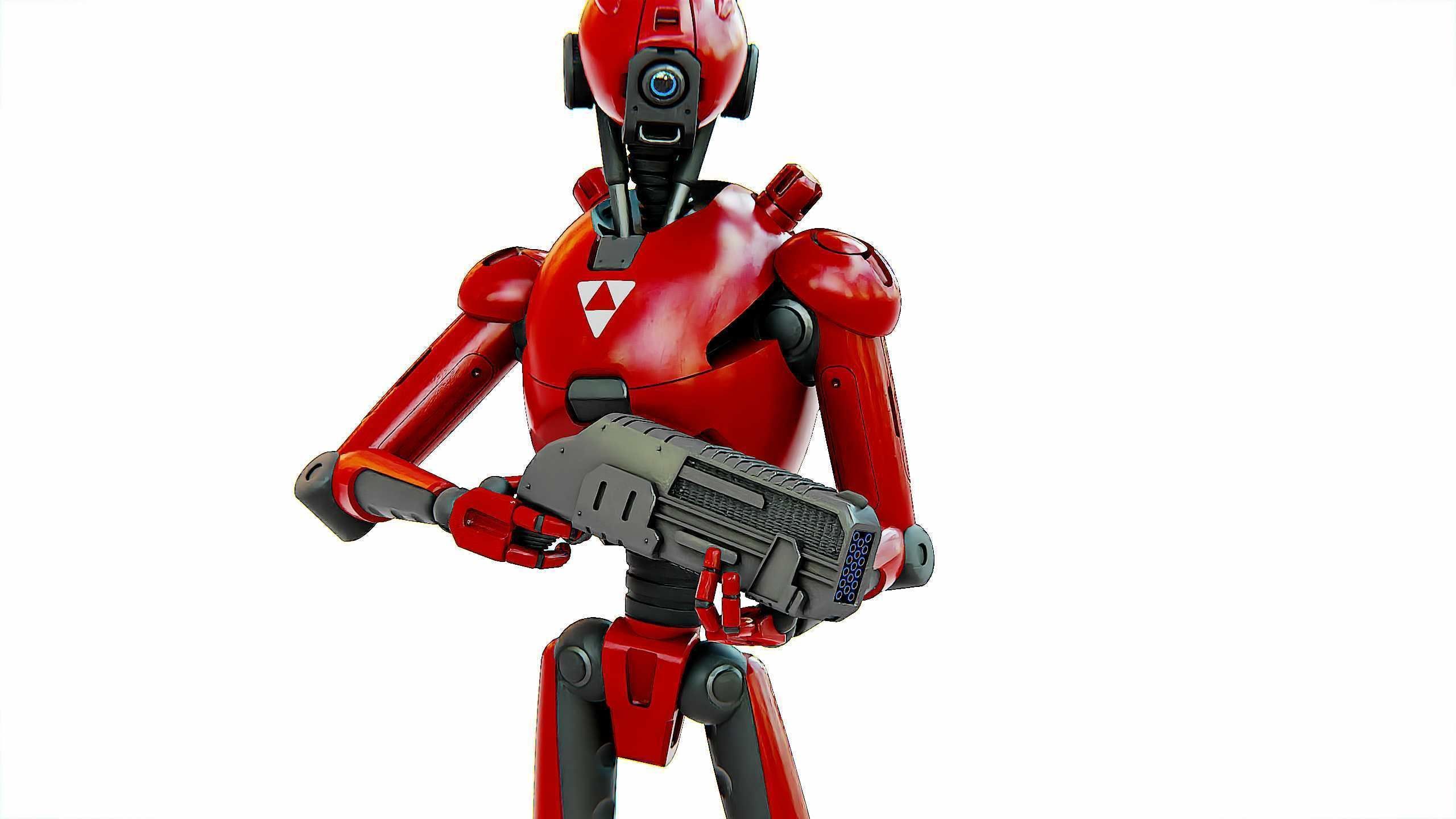 BATTLE DROID X-5000 Rigged for Unreal Engine - Unity - MIXAMO 3D model_29