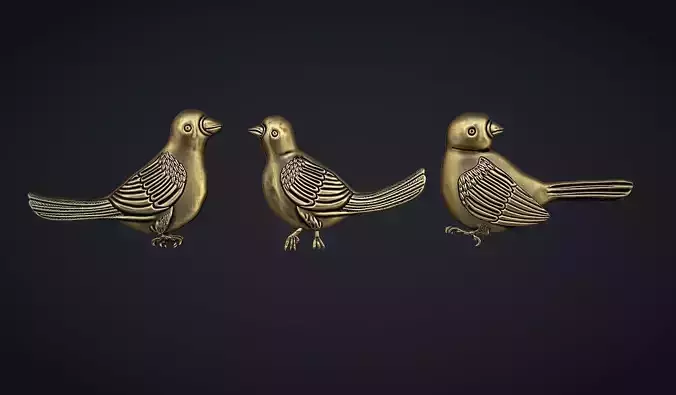 Three birds 3D print model