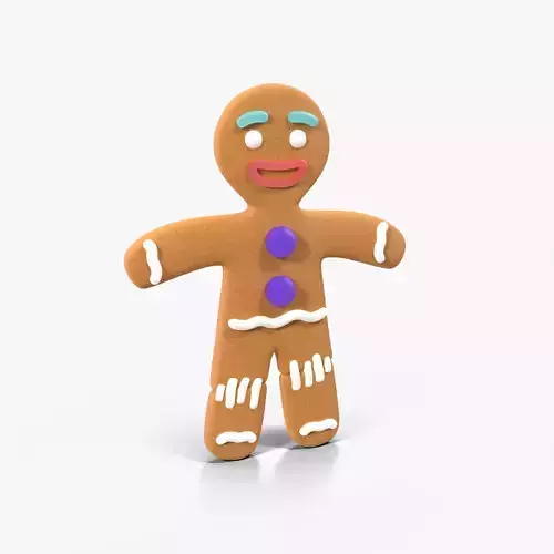 Gingerbread Man Static Low-poly 3D model