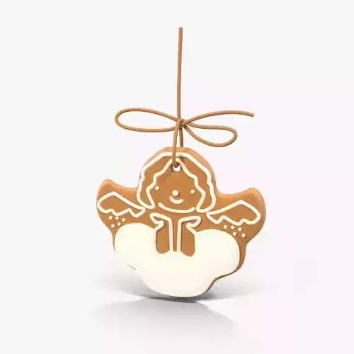Gingerbread Cookie Angel Low-poly 3D model