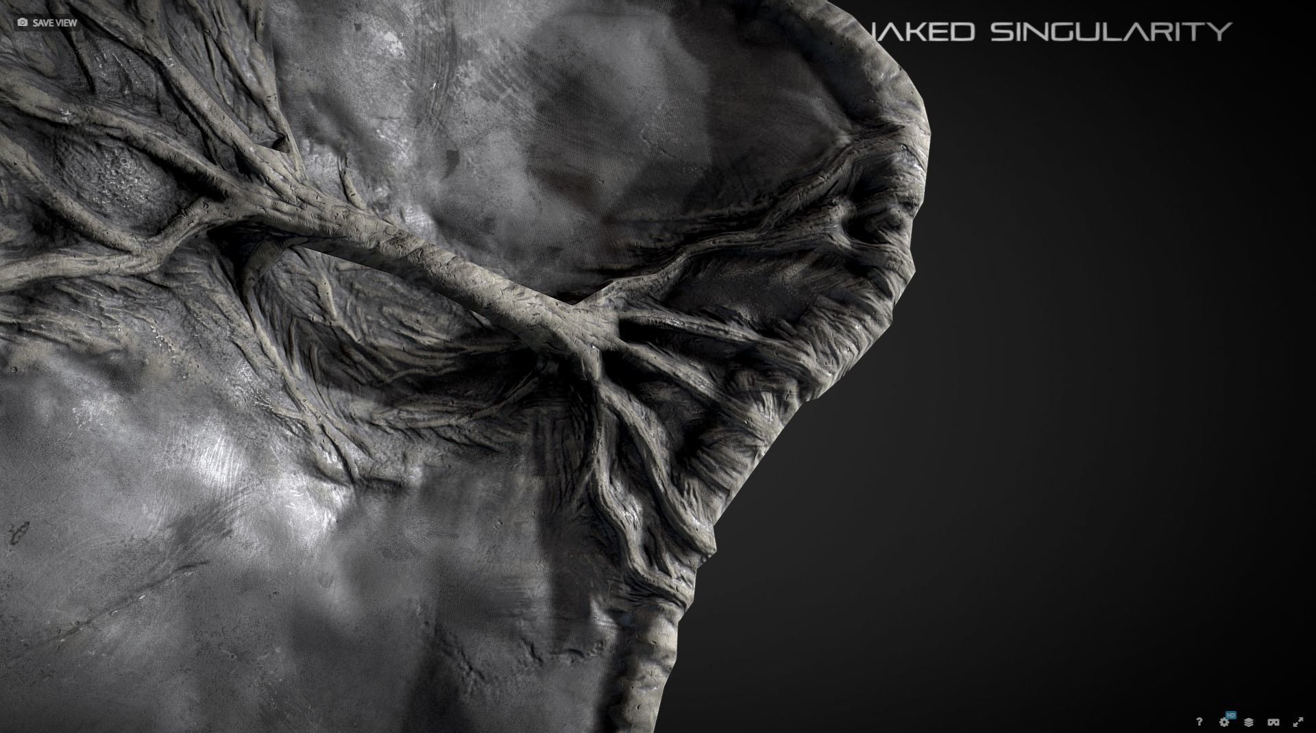 Skull greatshield - Medieval dark fantasy weapon Low-poly 3D model_4