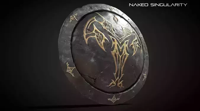 Royal Round Shield - Medieval dark fantasy weapon
