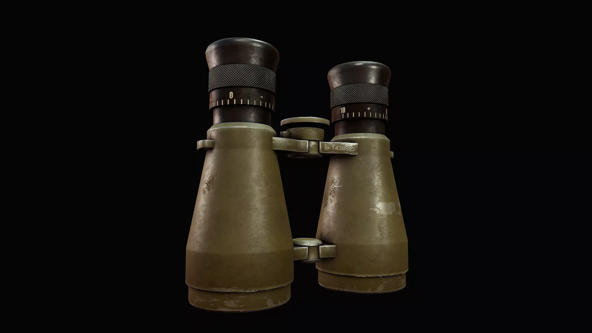 WWII Binoculars - Tutorial Included Low-poly 3D model_0