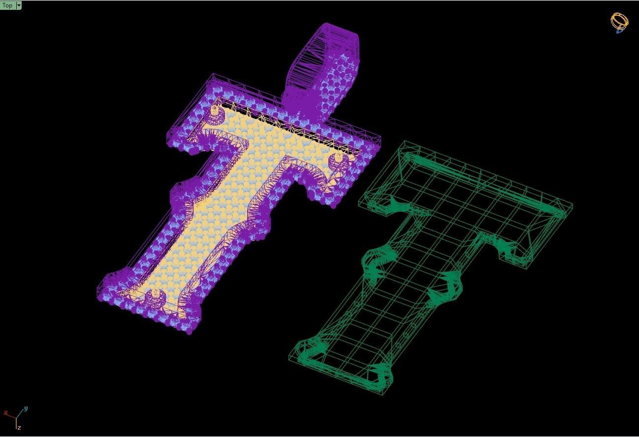 Custom Initial T Letter Diamond Pendant A to Z Alphabet Necklace 3D print model_13