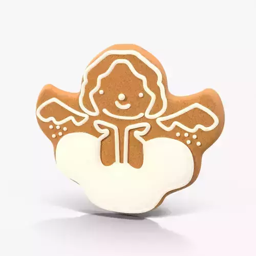 Gingerbread Cookie Angel 2 Low-poly 3D model
