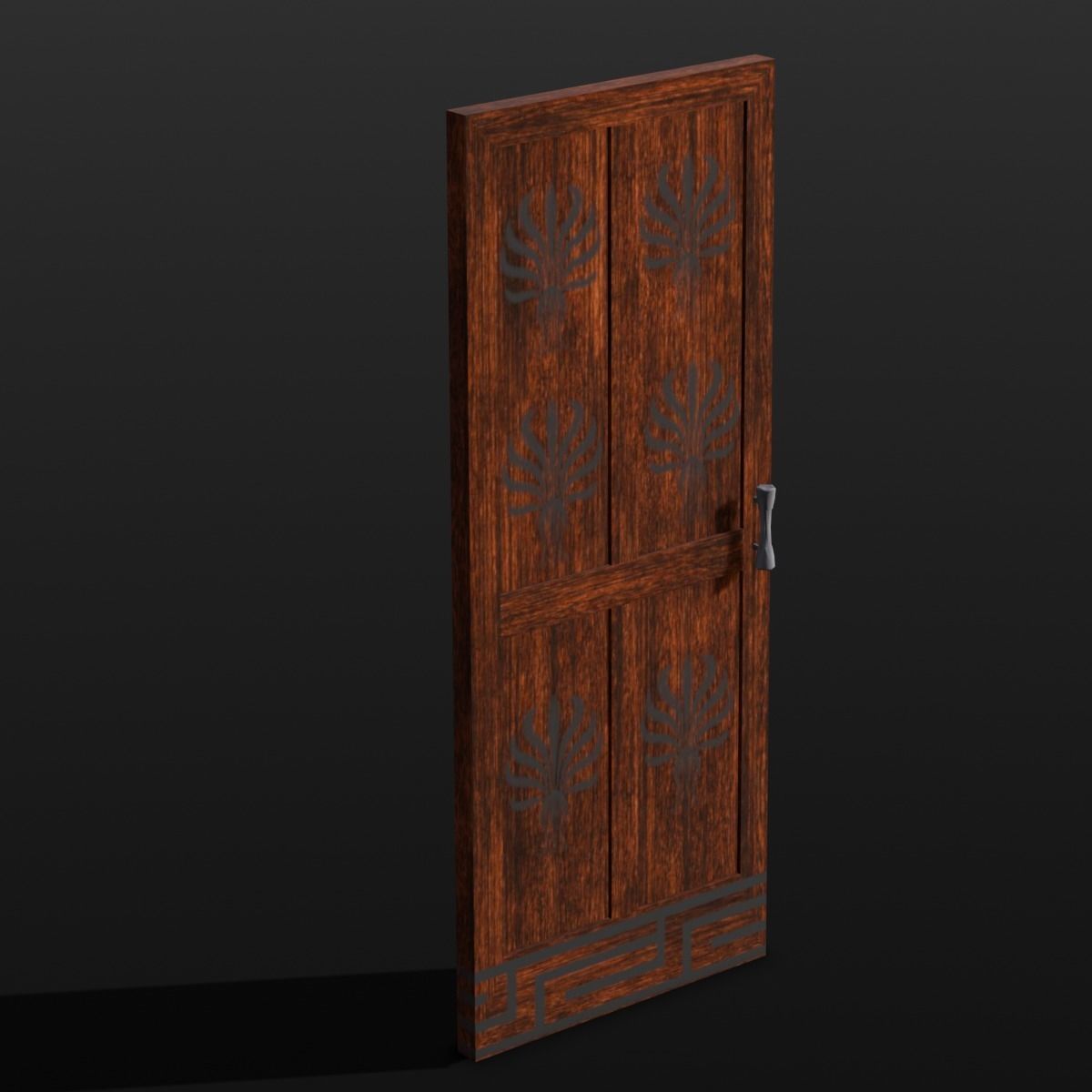 Wooden Door 3D Model Low-poly 3D model_6