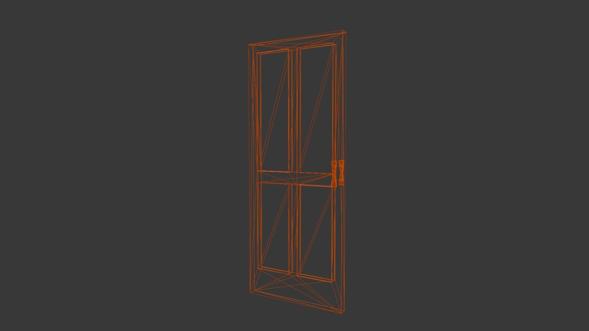 Wooden Door 3D Model Low-poly 3D model_13