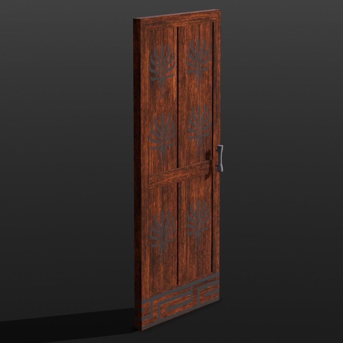 Wooden Door 3D Model Low-poly 3D model_7