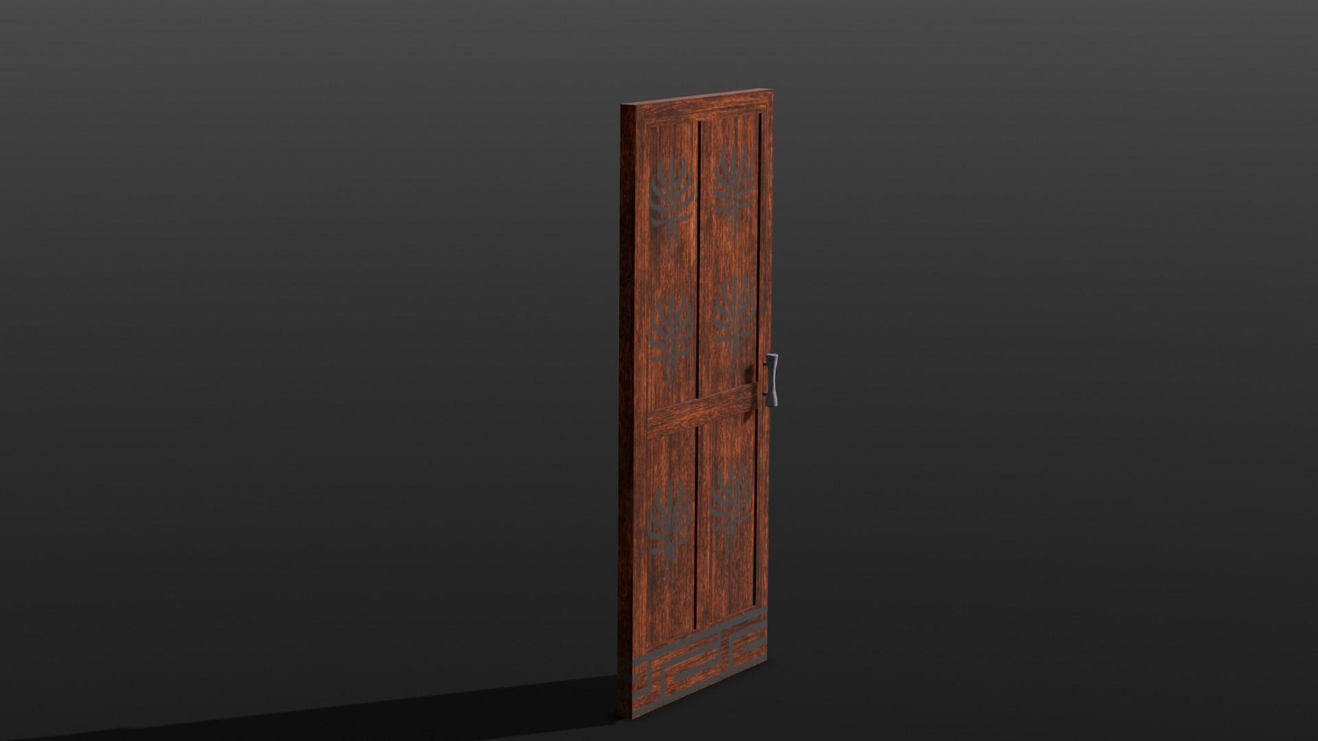 Wooden Door 3D Model Low-poly 3D model_16