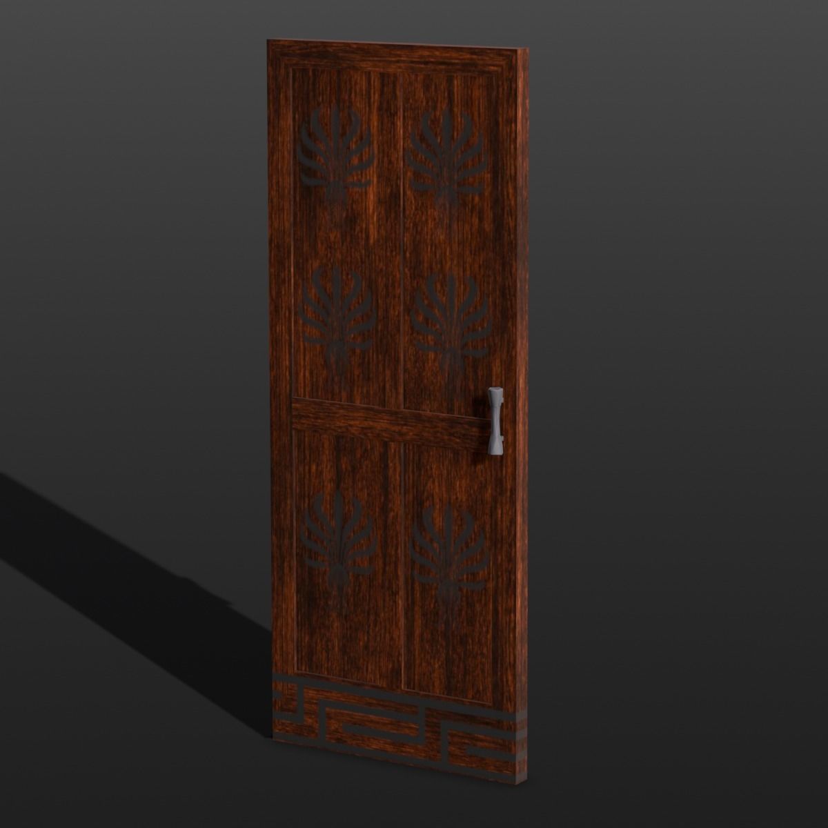 Wooden Door 3D Model Low-poly 3D model_5