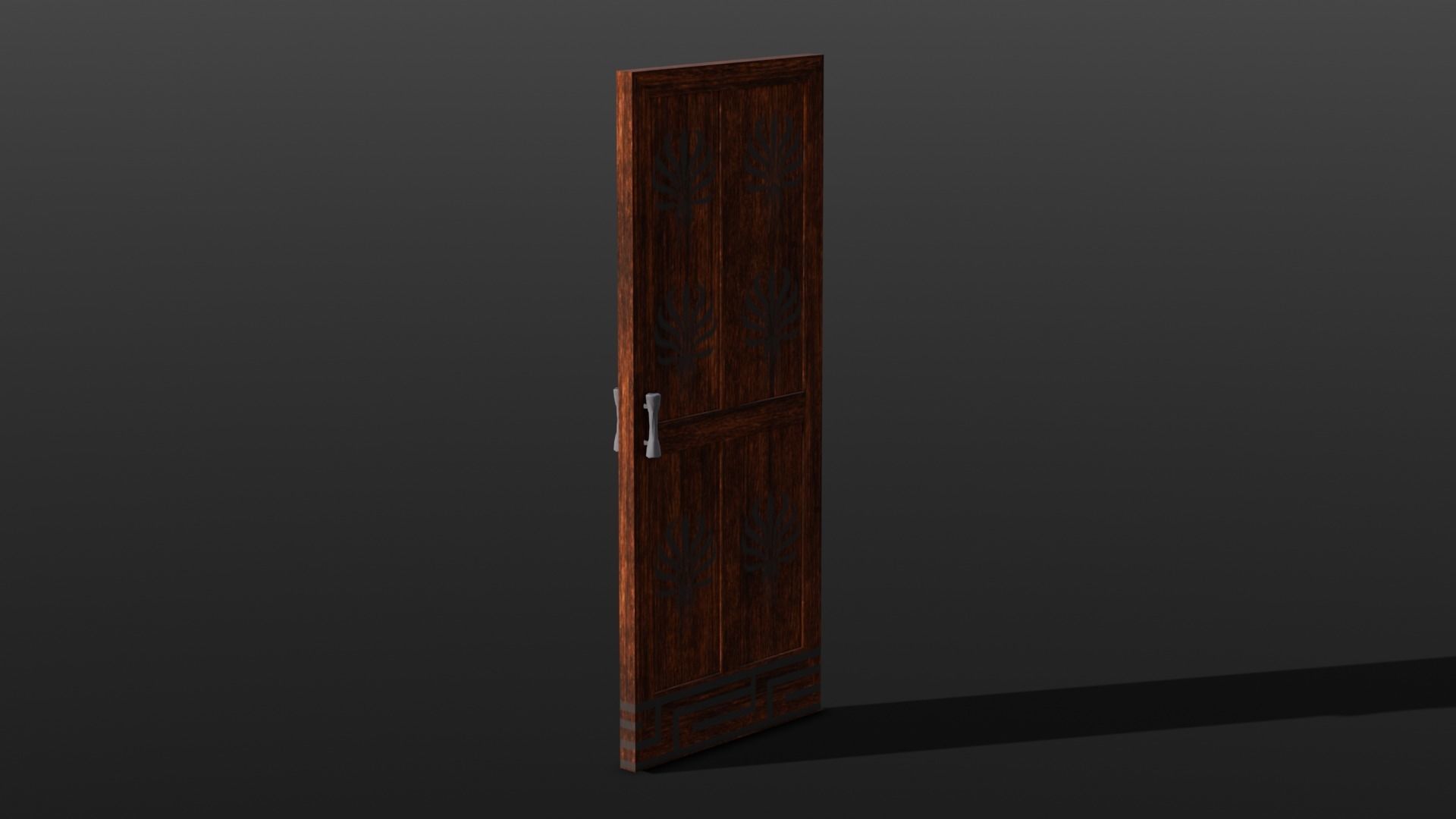 Wooden Door 3D Model Low-poly 3D model_19