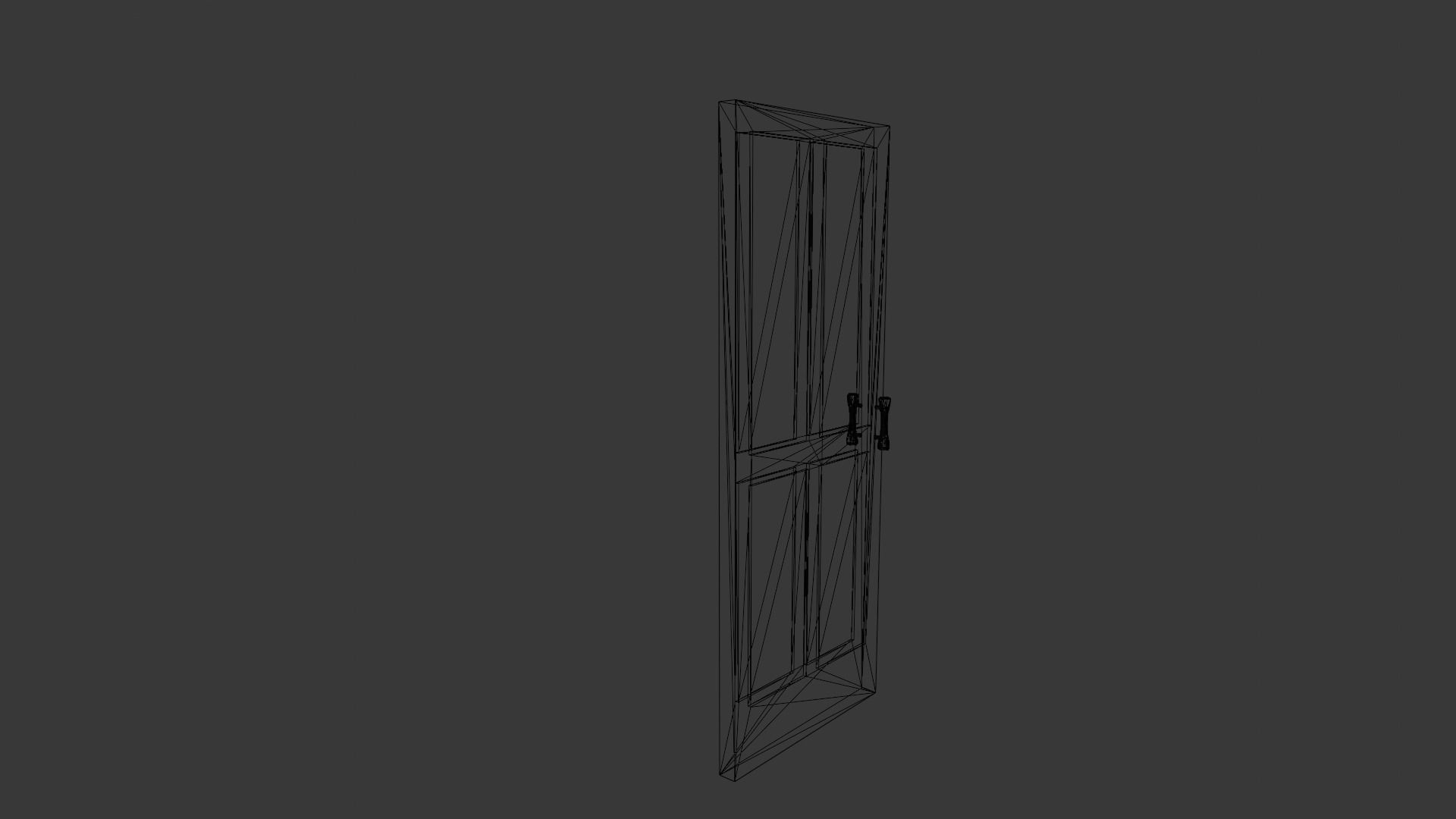 Wooden Door 3D Model Low-poly 3D model_9