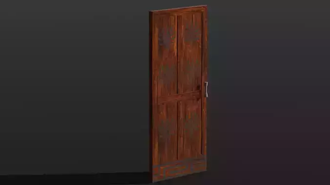 Wooden Door 3D Model 