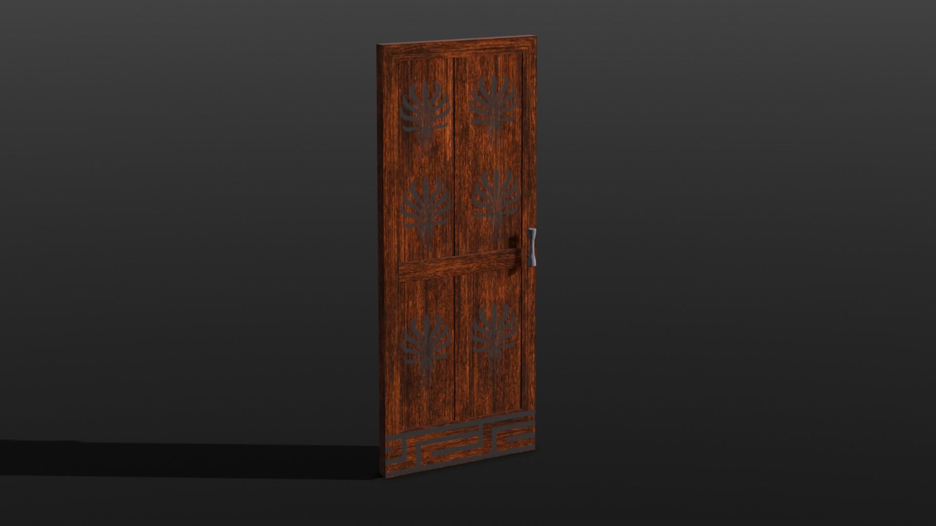 Wooden Door 3D Model Low-poly 3D model_17