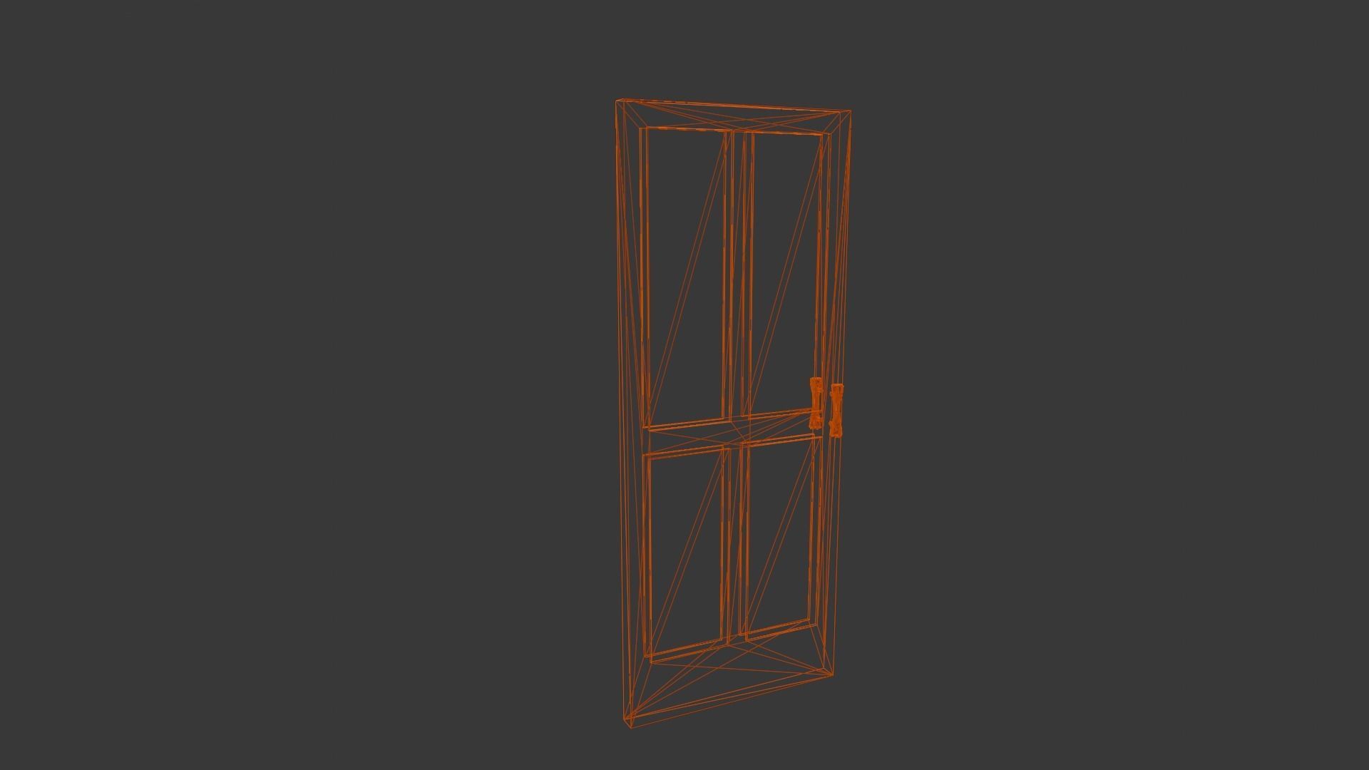 Wooden Door 3D Model Low-poly 3D model_12