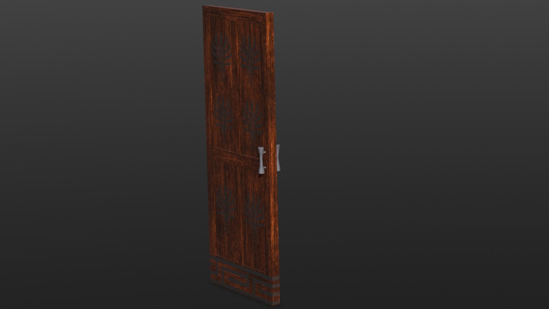 Wooden Door 3D Model Low-poly 3D model_15