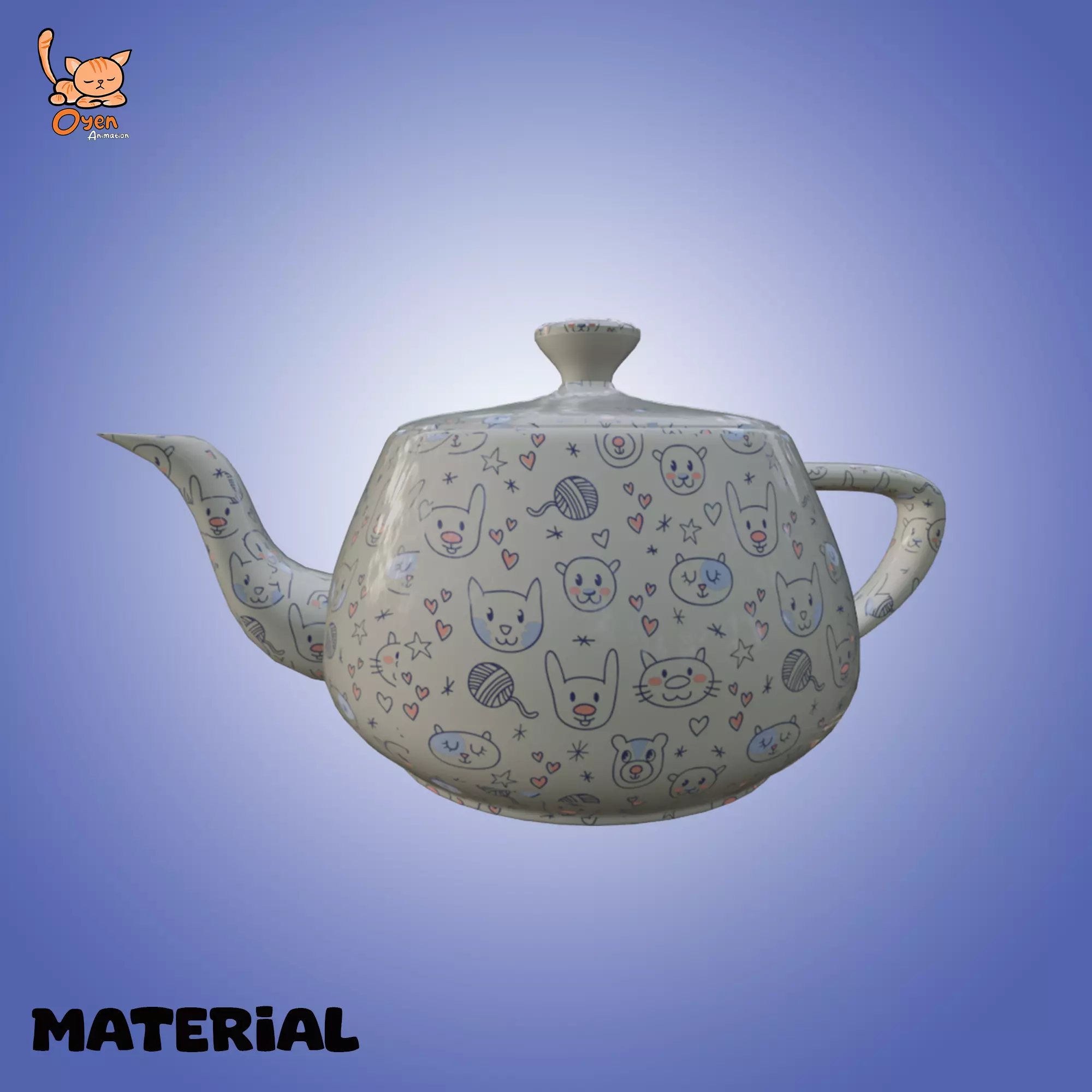 Cute Teapot 01 Low-poly 3D model_0