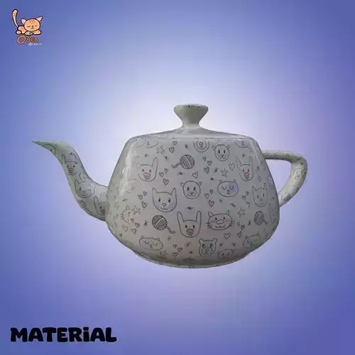 Cute Teapot 01 Low-poly 3D model Cute Teapot 01 Low-poly 3D model