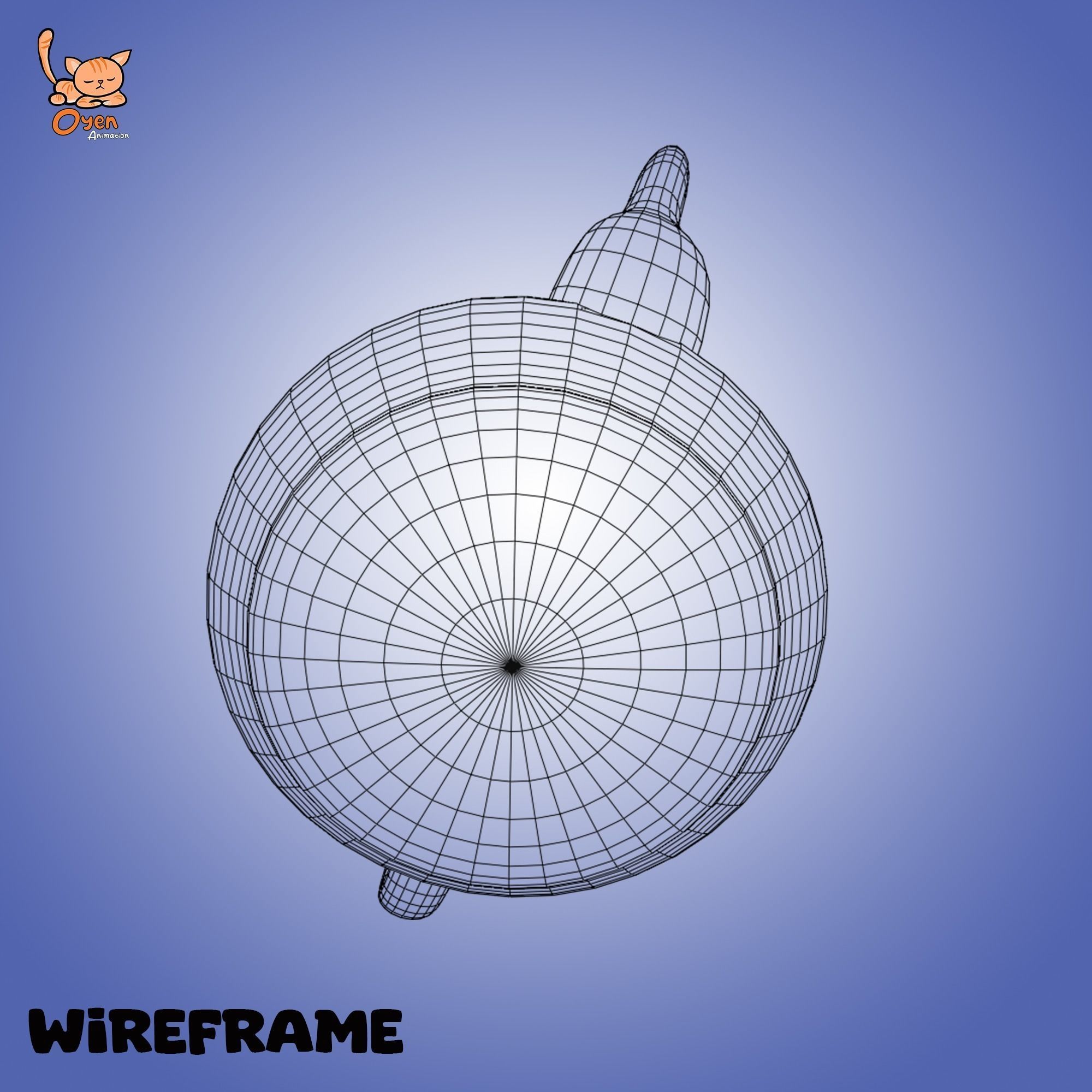 Cute Teapot 01 Low-poly 3D model_12