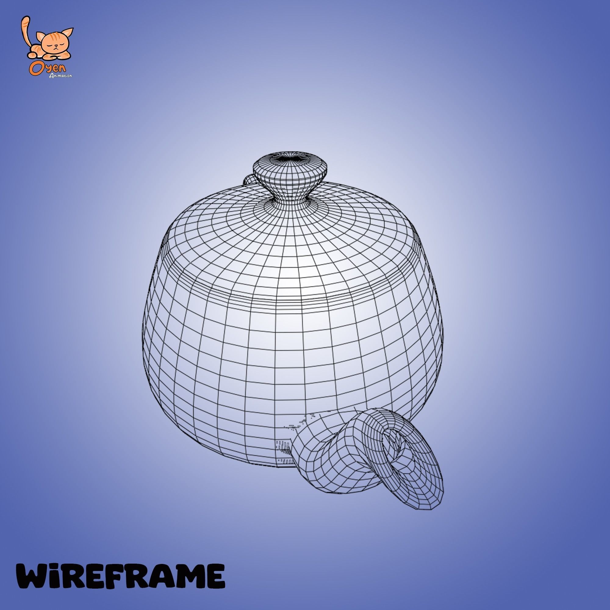 Cute Teapot 01 Low-poly 3D model_11