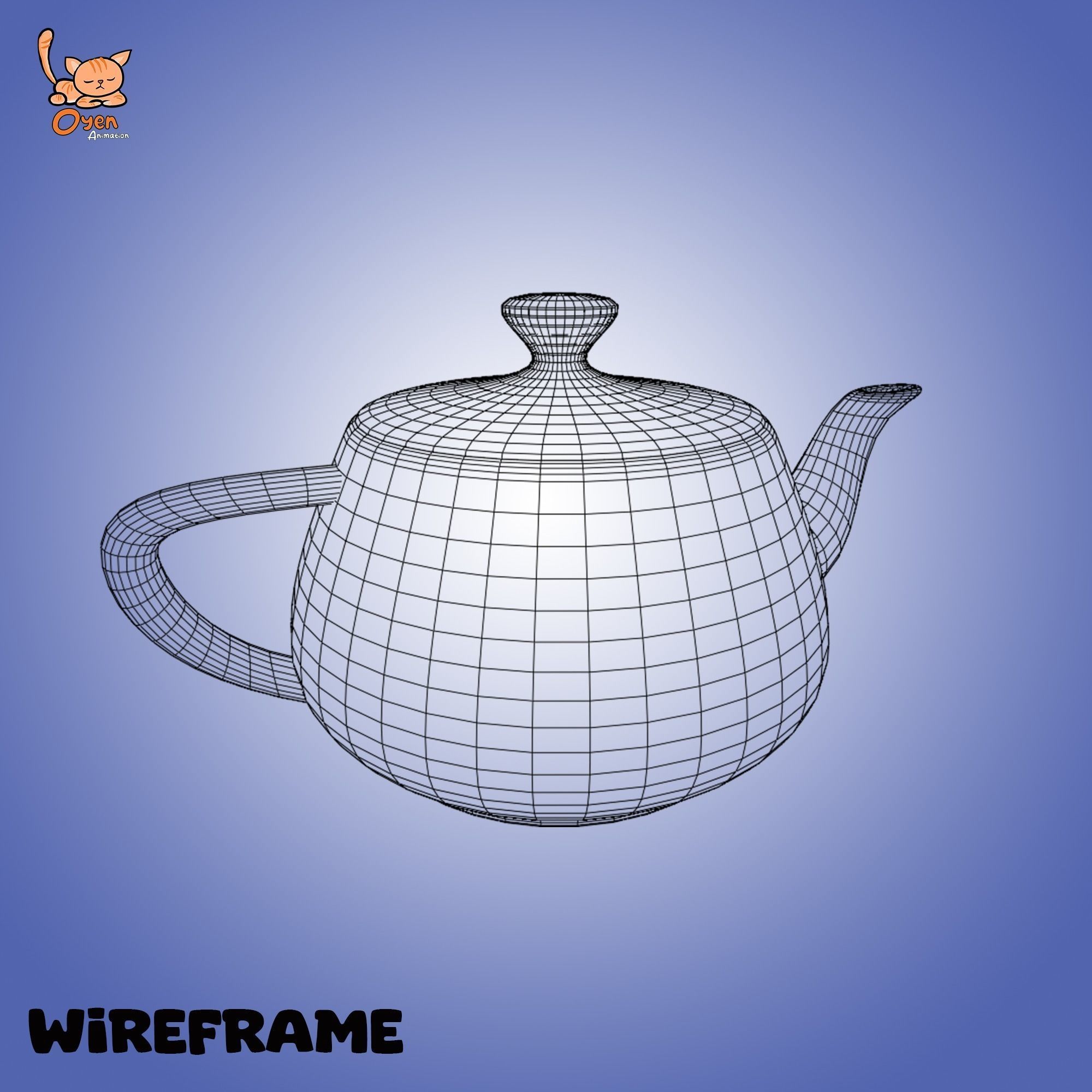 Cute Teapot 01 Low-poly 3D model_9