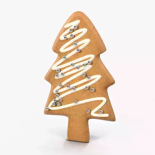 Gingerbread Cookie Tree Low-poly 3D model
