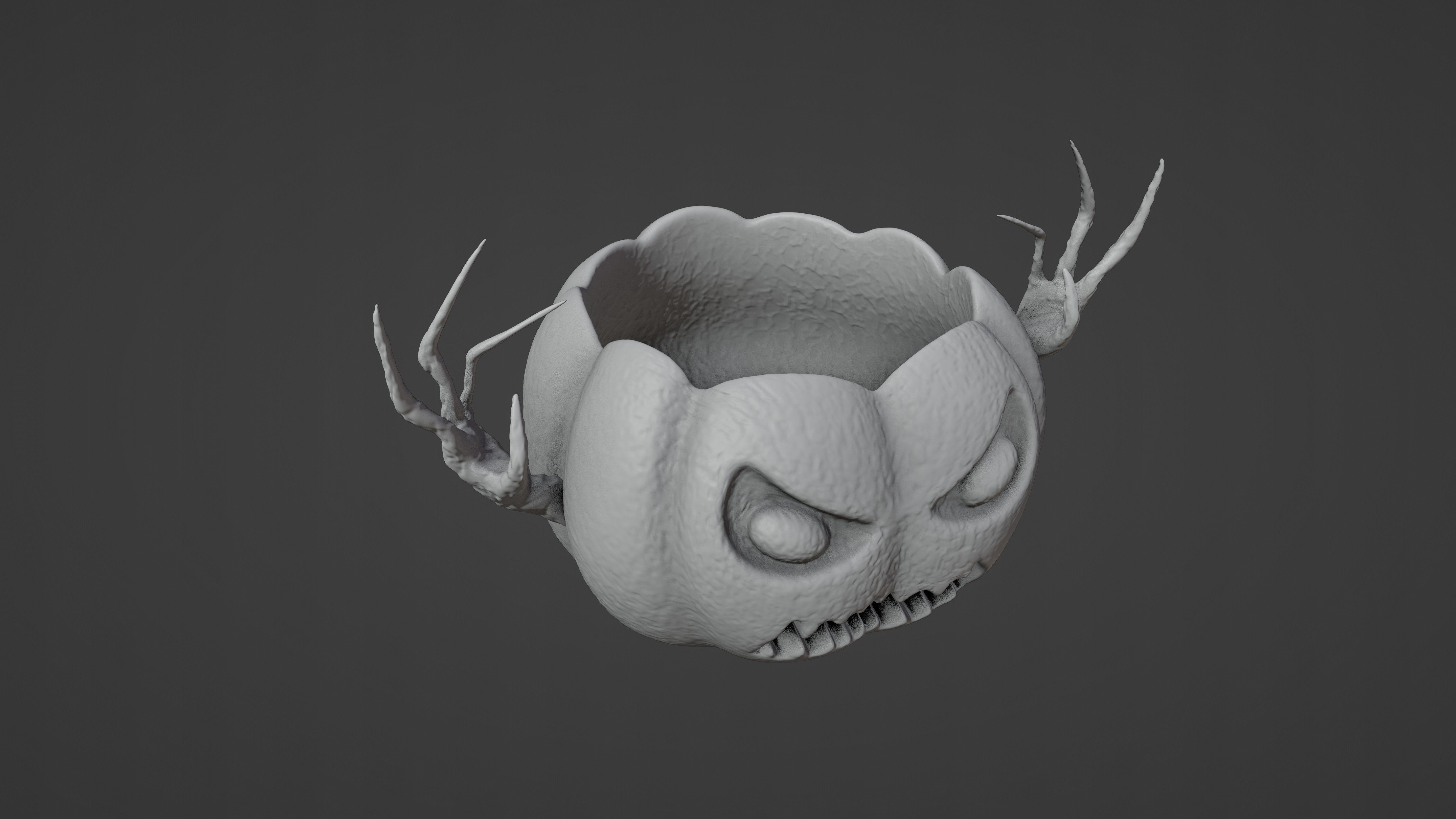Halloween Pumpkin Planter 3D print model_7