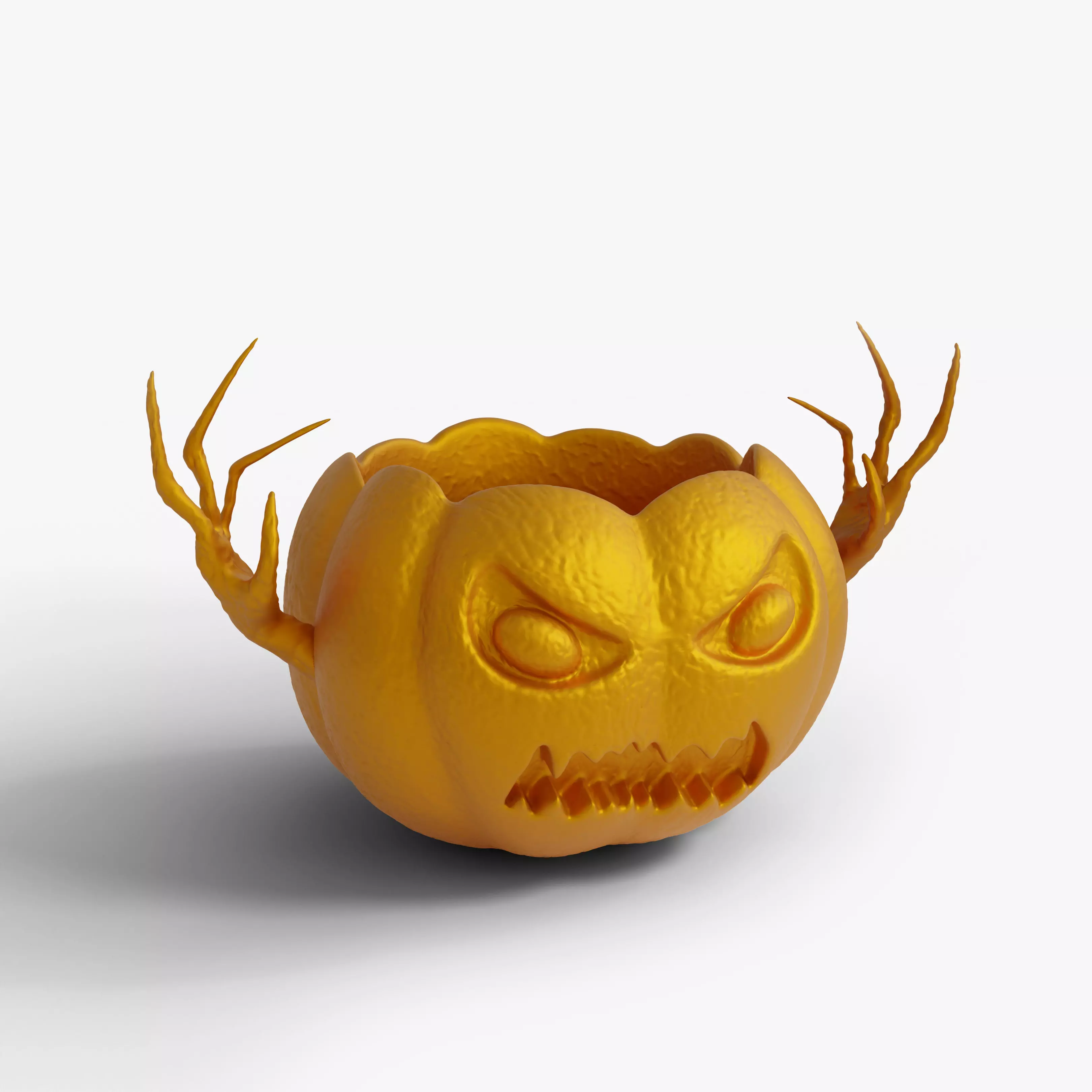 Halloween Pumpkin Planter 3D print model_0