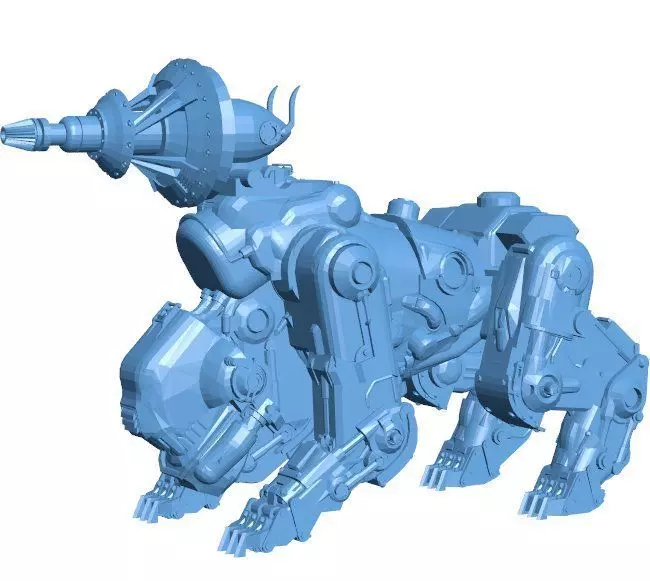Robot dog Low-poly 3D model_0