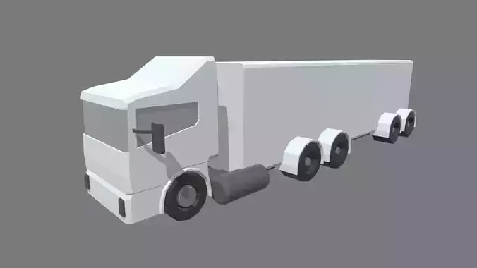 Low Poly Truck 05 Low-poly 3D model