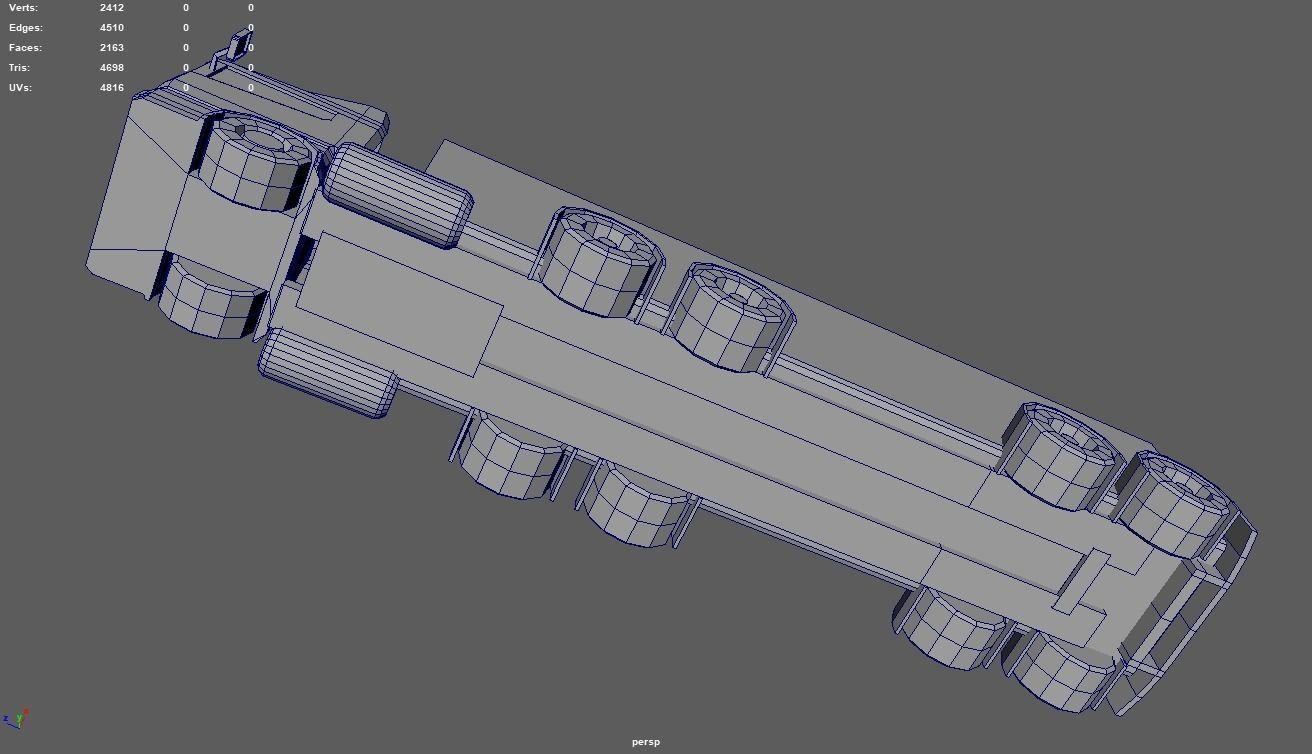 Low Poly Truck 05 Low-poly 3D model_12