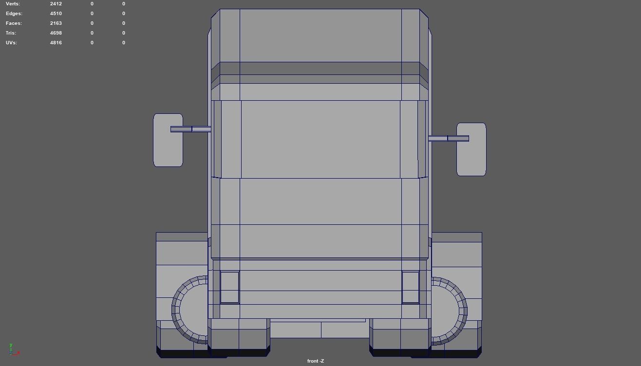 Low Poly Truck 05 Low-poly 3D model_11