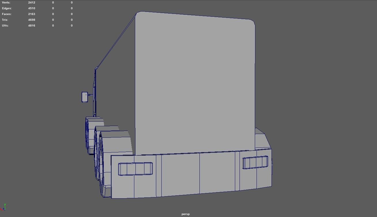 Low Poly Truck 05 Low-poly 3D model_10