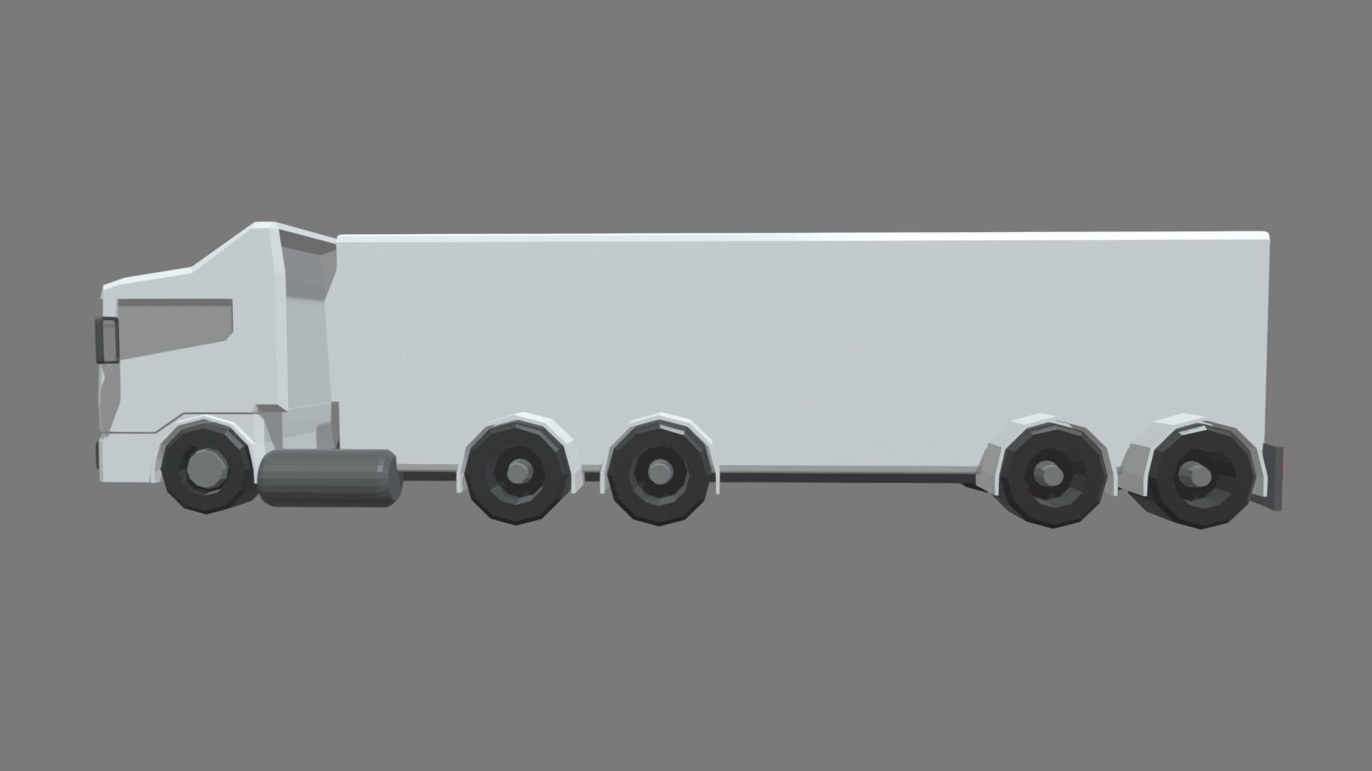 Low Poly Truck 05 Low-poly 3D model_2