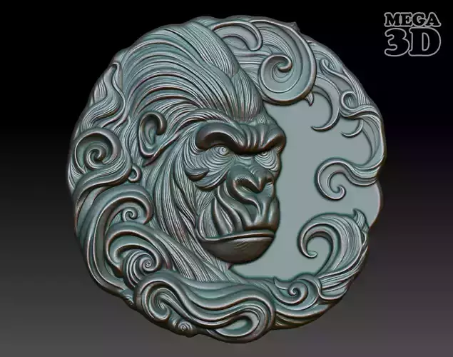Gorilla Basrelief 240531