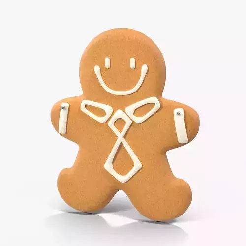 Gingerbread Cookie 2 Low-poly 3D model
