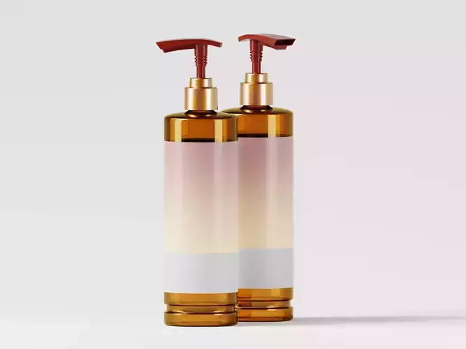 Cosmetic Pump Bottle 3D Model