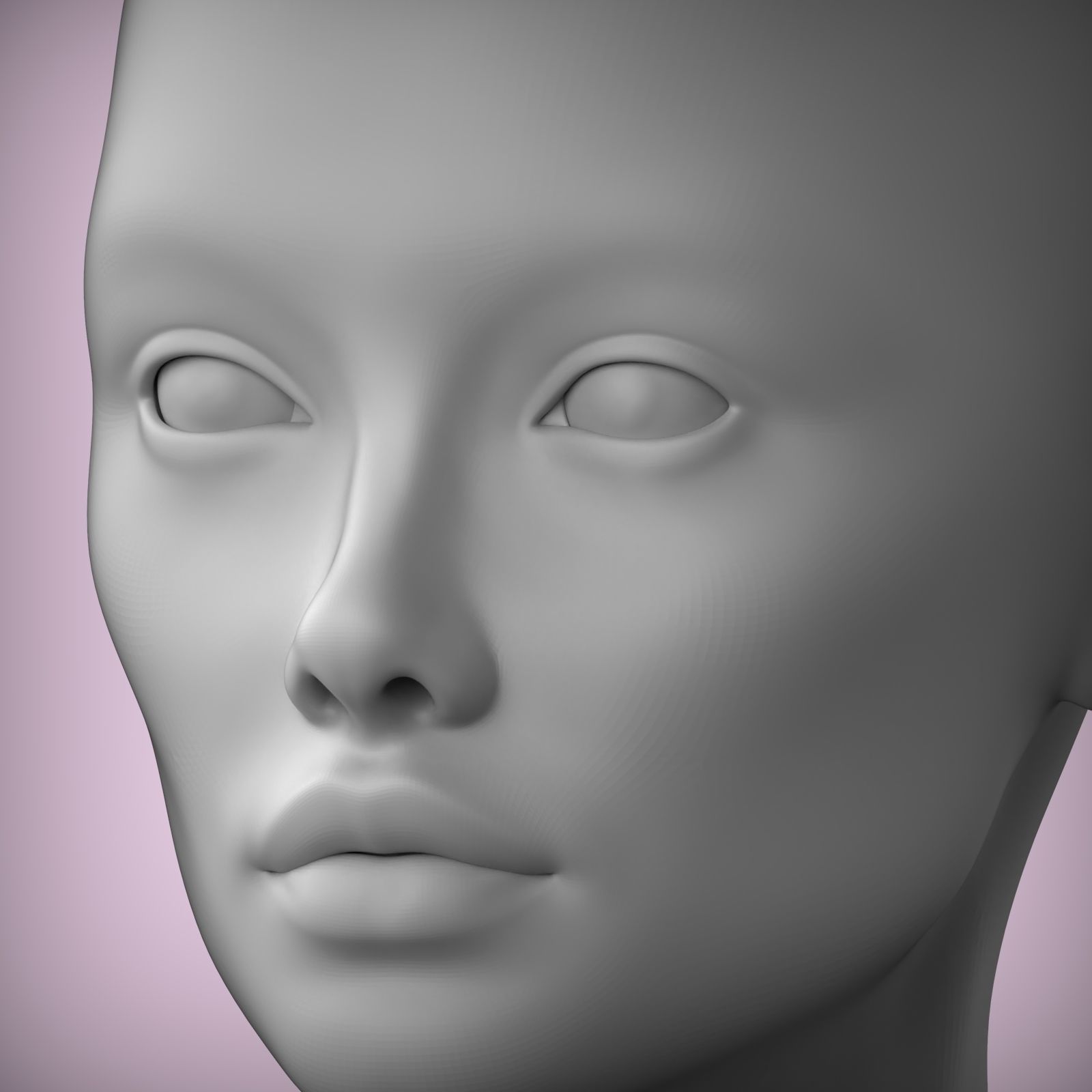 41 3D HEAD FACE FEMALE CHARACTER TEENAGER PORTRAIT 3D model_5