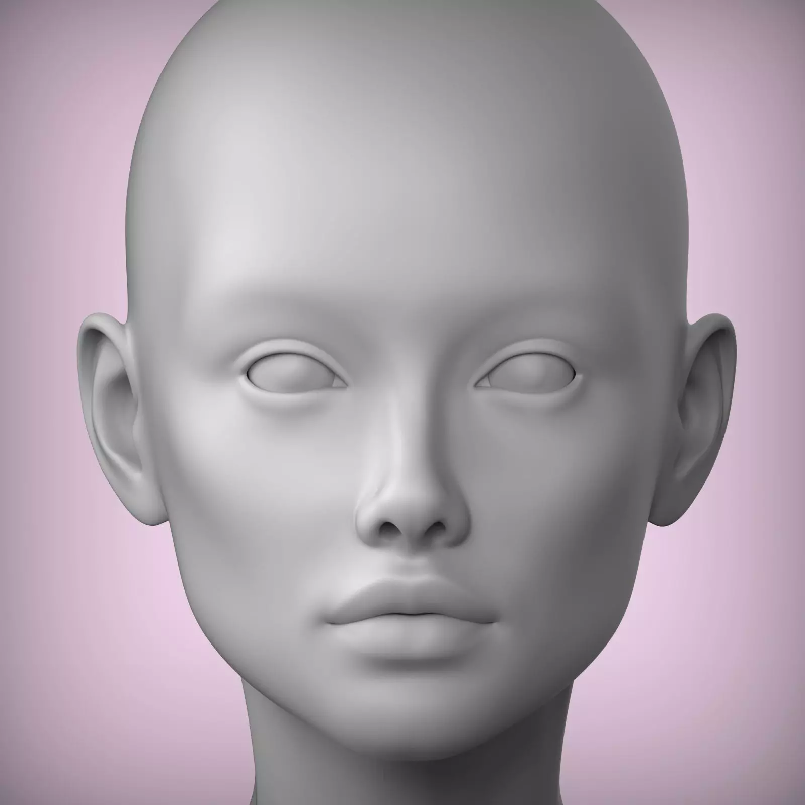 41 3D HEAD FACE FEMALE CHARACTER TEENAGER PORTRAIT 3D model_0