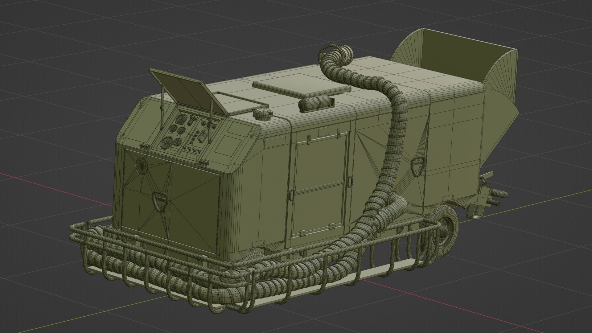 RAF STAD 250 Aircraft Air Starter Trolley 3D print model_5