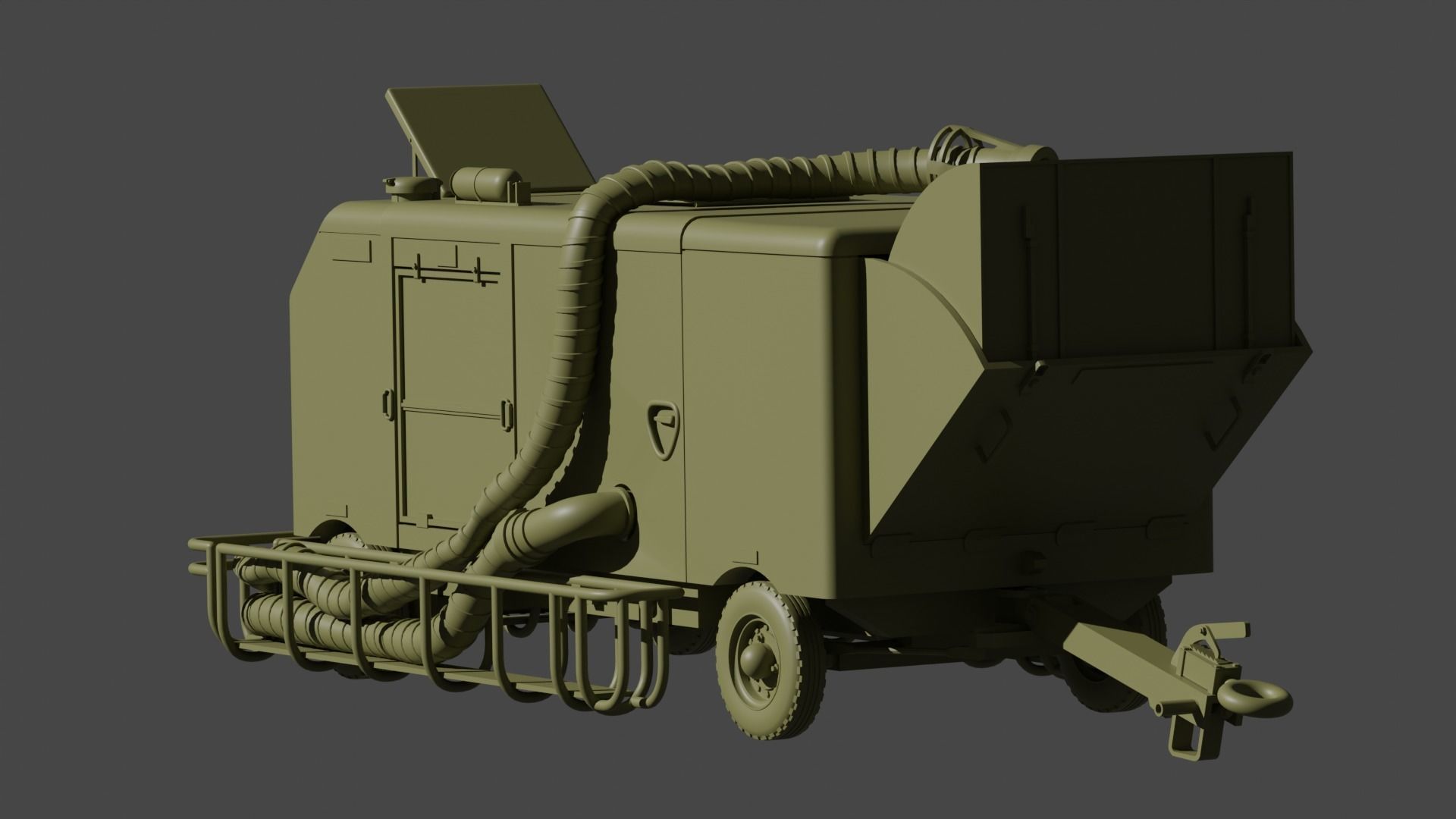 RAF STAD 250 Aircraft Air Starter Trolley 3D print model_1