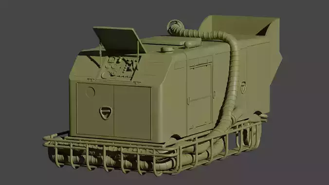 RAF STAD 250 Aircraft Air Starter Trolley 3D print model