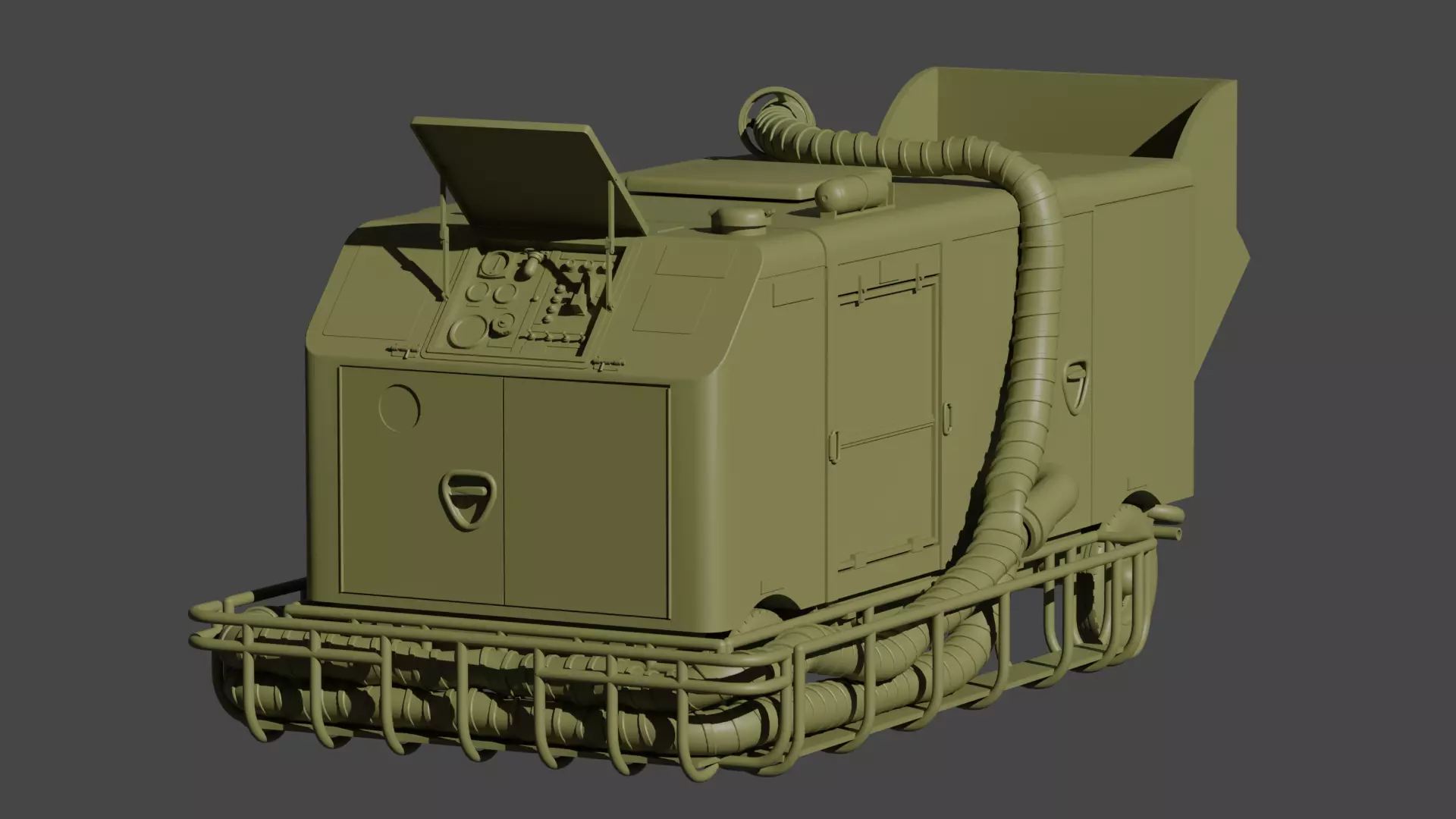 RAF STAD 250 Aircraft Air Starter Trolley 3D print model_0