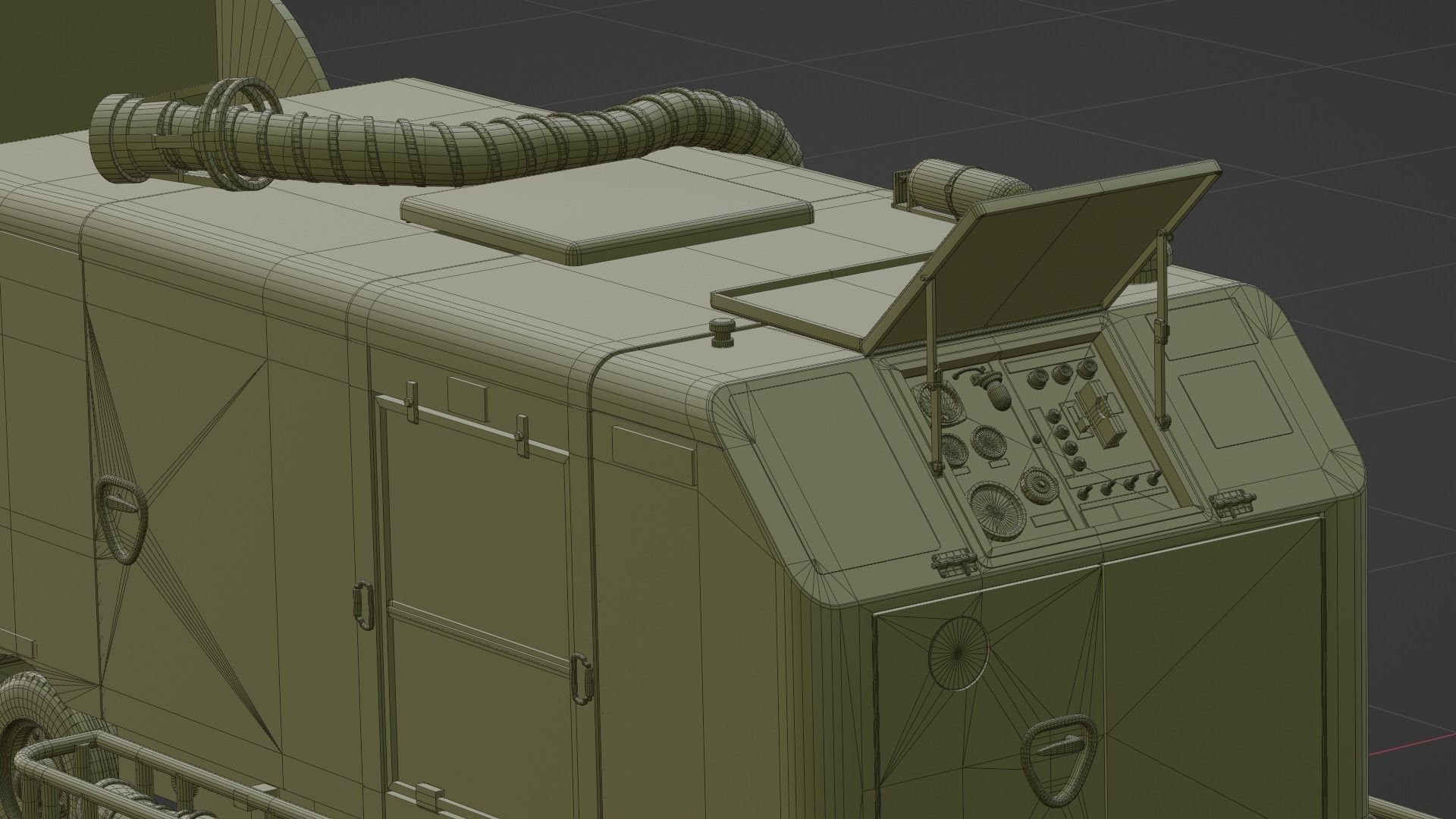 RAF STAD 250 Aircraft Air Starter Trolley 3D print model_7