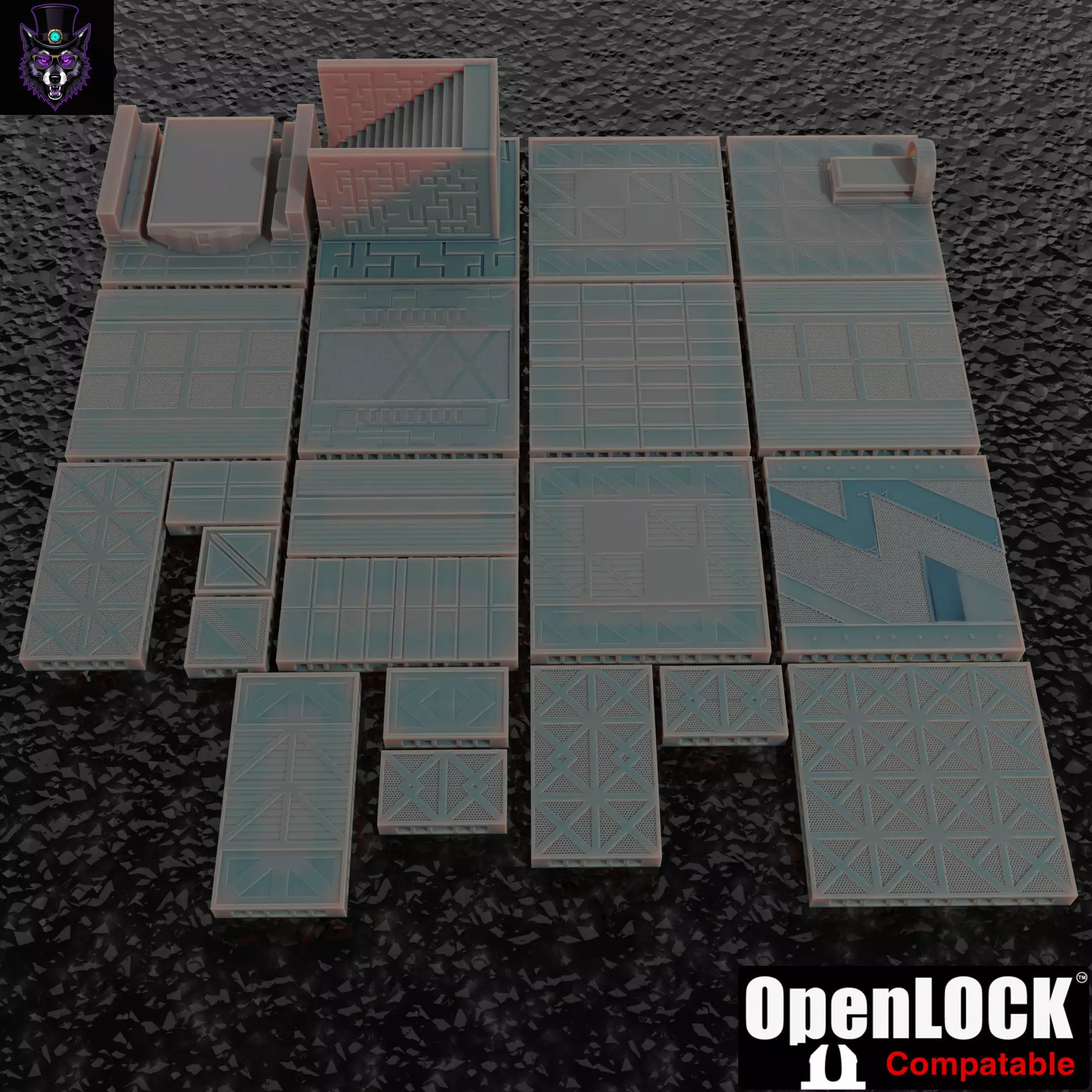 SCI-FI Ship - OpenLOCK 3D print model