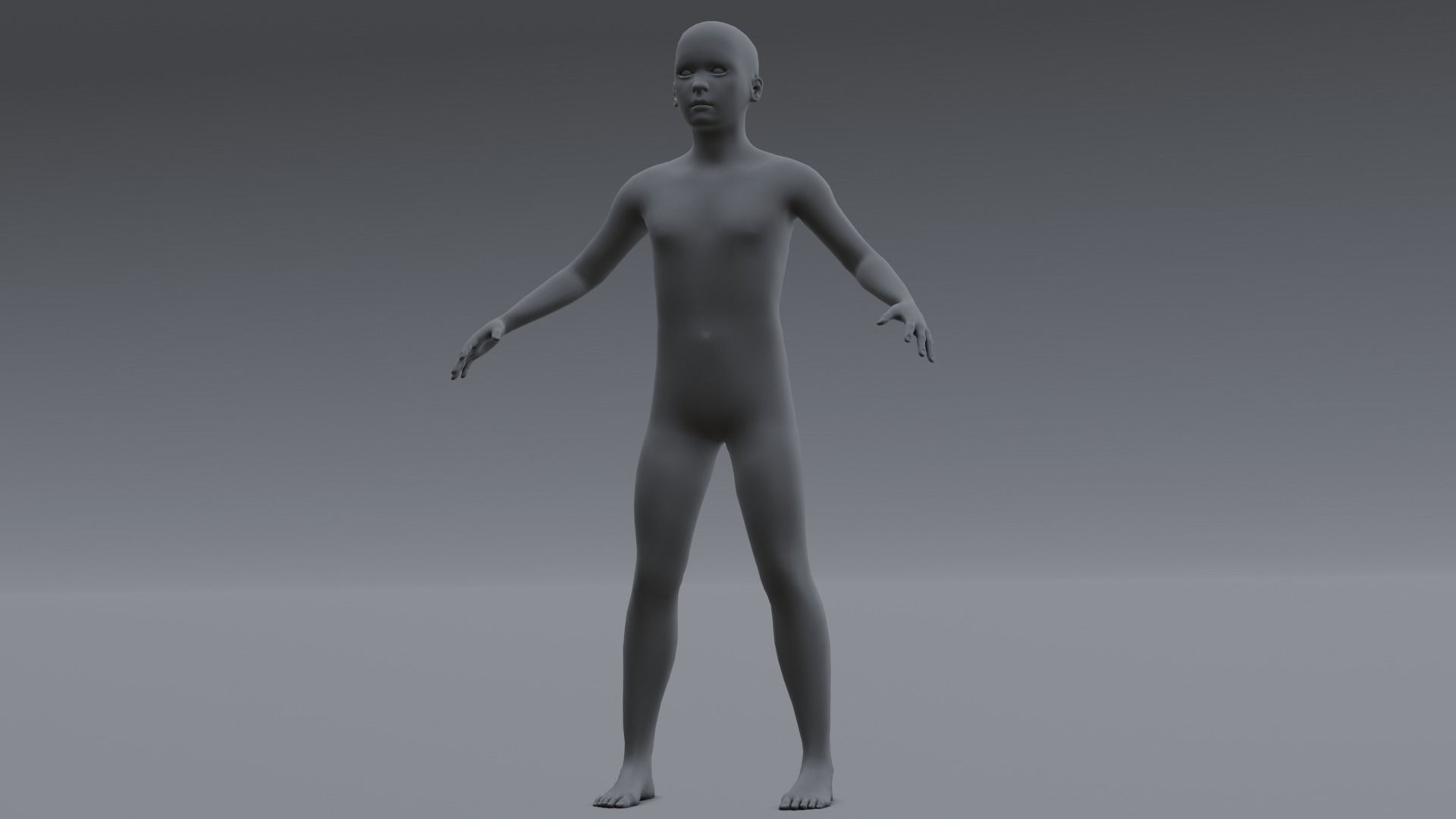 Human Family Base Pack 3D Model Low-poly 3D model_1