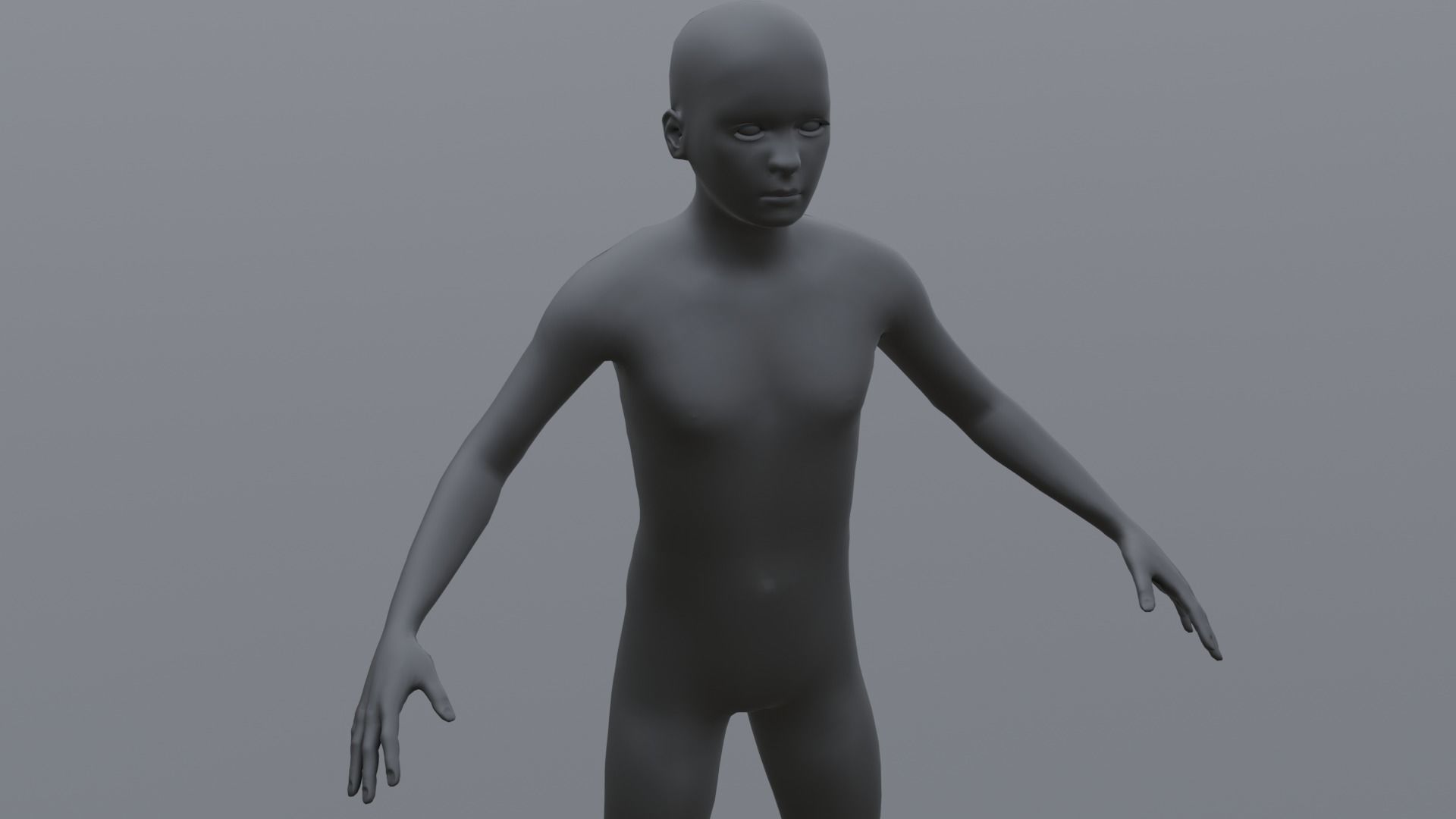 Human Family Base Pack 3D Model Low-poly 3D model_3